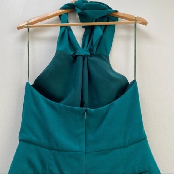 NICHOLAS Halter Split Jumpsuit in Green Women Size 4 - Picture 6 of 6